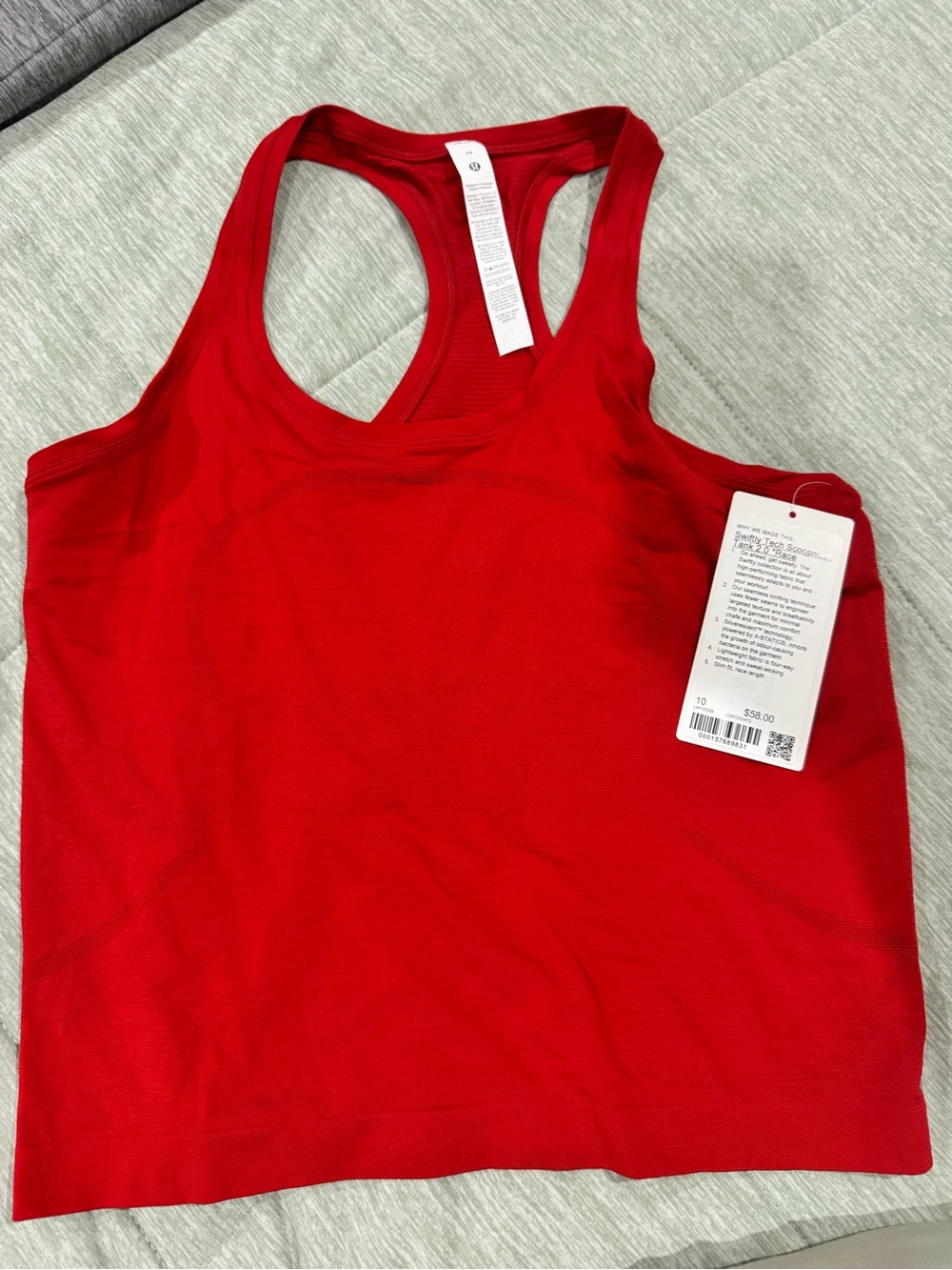 lululemon swiftly tech Red Tank Top Racerback